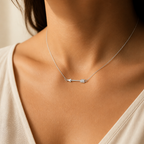 Aim High Arrow Necklace — on figure scale [autogen-pdp]