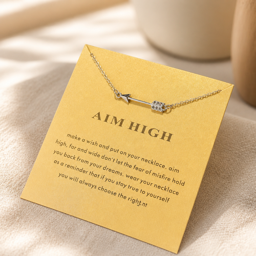Aim High Arrow Necklace — Silver — Bronze [autogen]