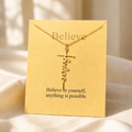 Just Believe Cross Necklace — Gold Bronze [autogen]