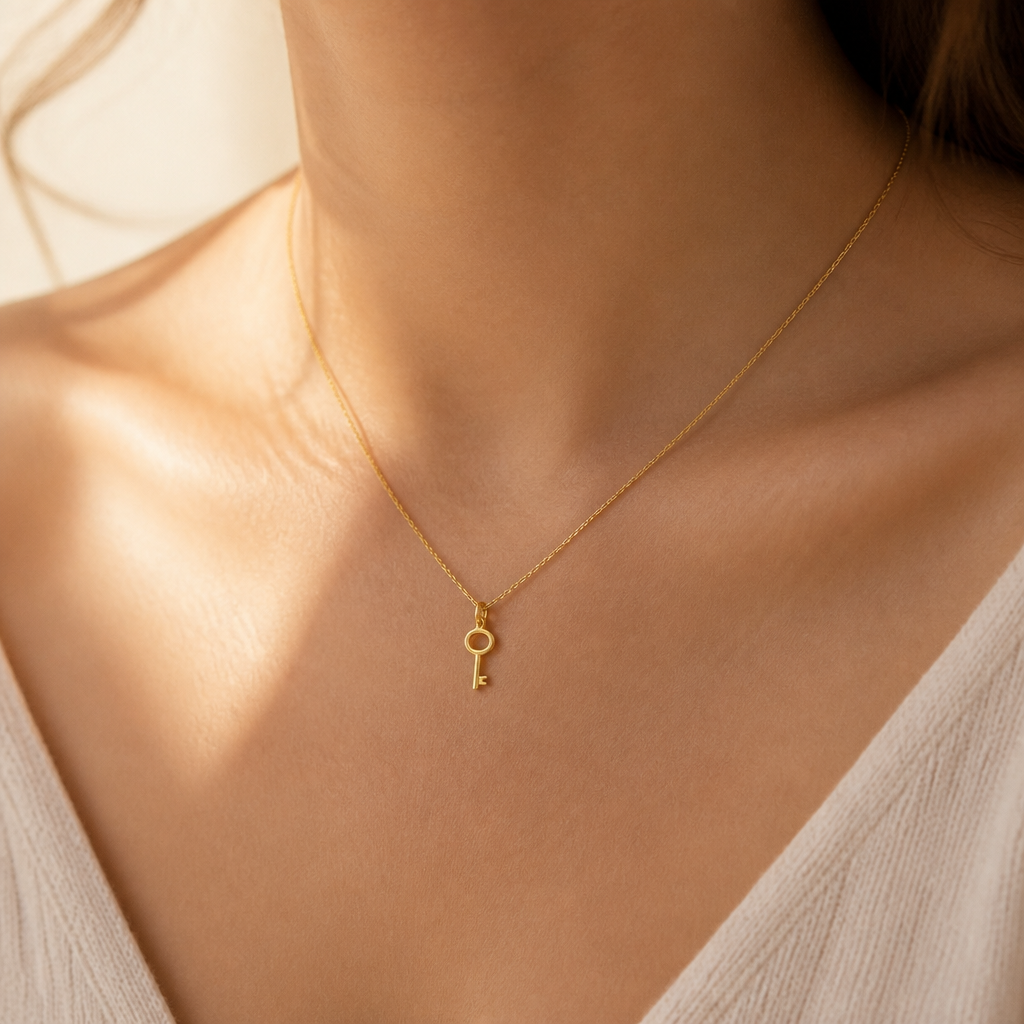 Unlock the Day Key Necklace — on figure scale [autogen-pdp]