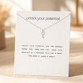 Unlock the Day Key Necklace — Silver — White [autogen]