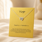 Virgo Zodiac Necklace — Silver — Bronze [autogen]
