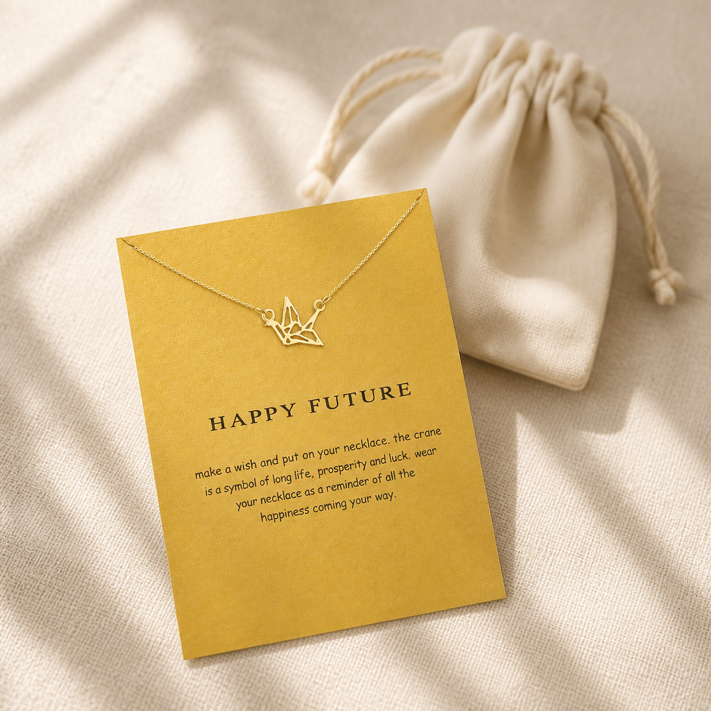 Whispers Crane Necklace — editorial flatlay [autogen-pdp]