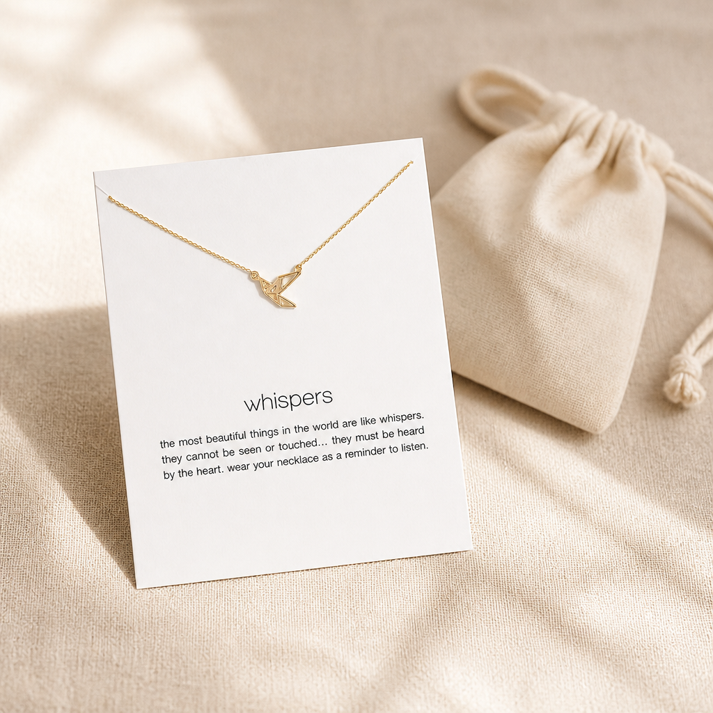 Whispers Flight Necklace — editorial flatlay [autogen-pdp]