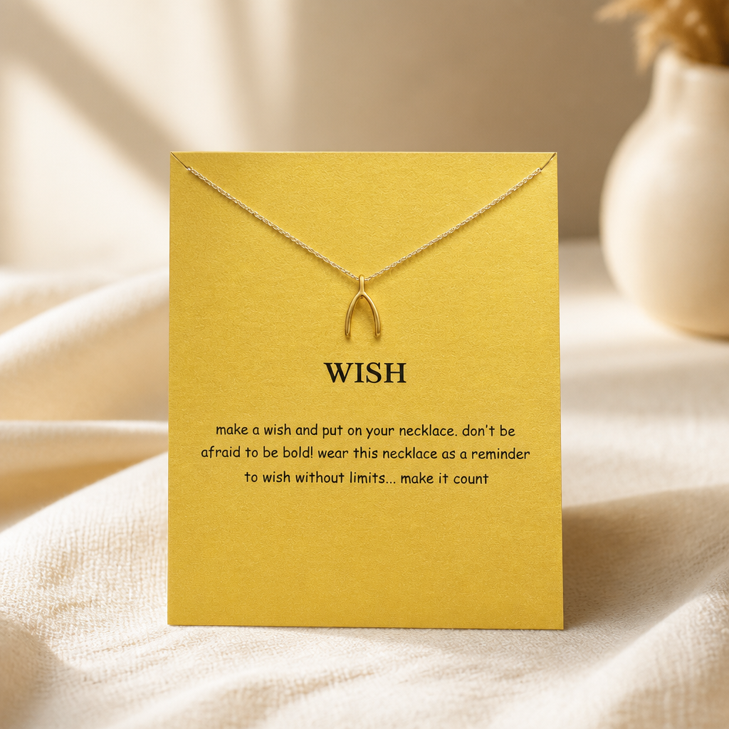 Wish Big Wishbone Necklace — Gold — Bronze [autogen]