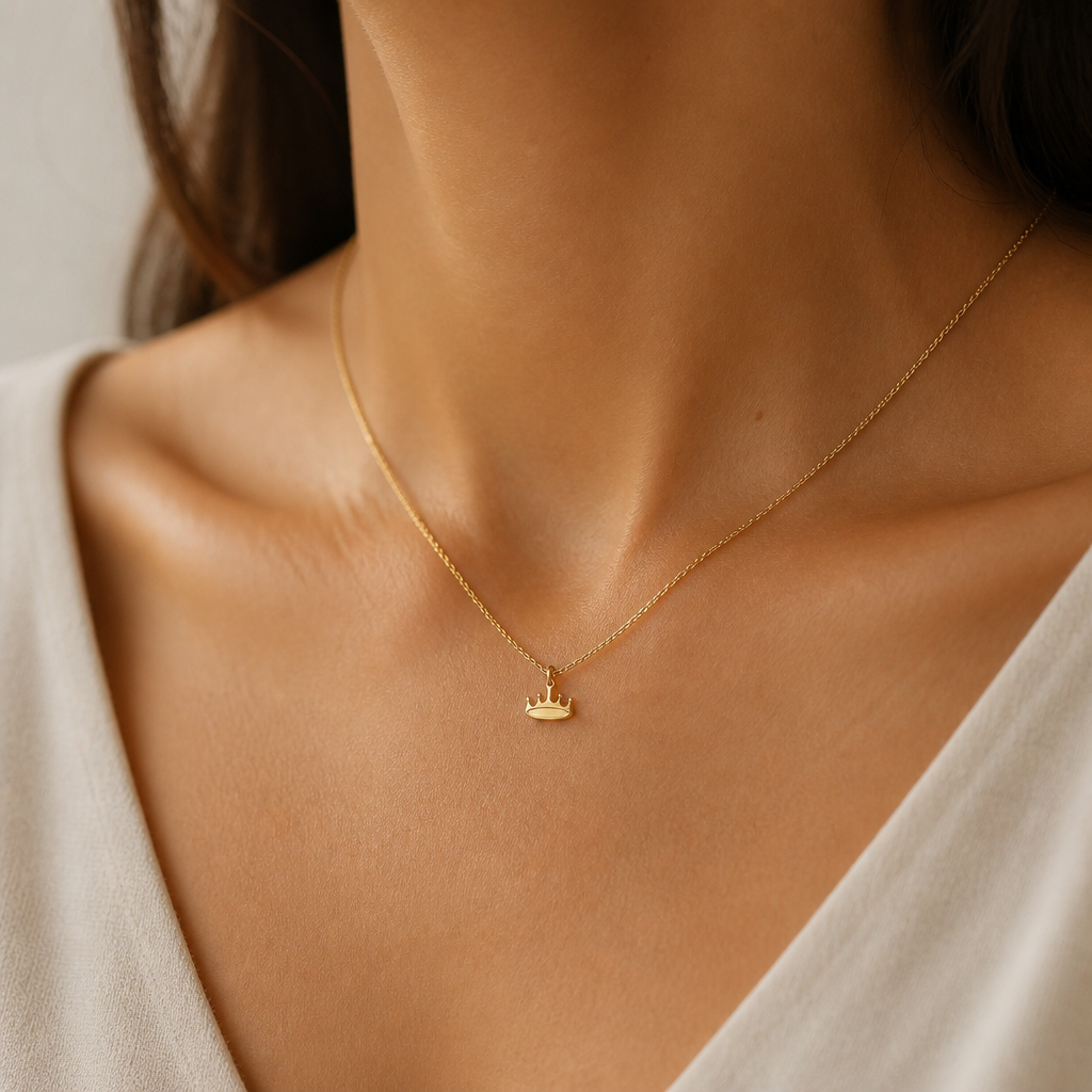 You Rule Crown Necklace — on figure scale [autogen-pdp]