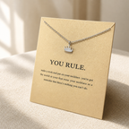 You Rule Crown Necklace — Silver — Bronze [autogen]